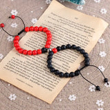 2pcs Natural Stone Beads Bracelets Distance Magnet Couple Bracelets