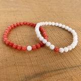 2pcs Pink Chalcedony Stone Bracelet Beads Woman Gift