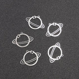 2pcs Planet Stainless Steel Pendant Keychain DIY Jewelry Findings