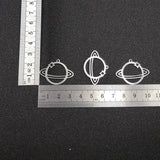 2pcs Planet Stainless Steel Pendant Keychain DIY Jewelry Findings