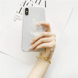 2pcs Transparent Phone Stand Grip Finger Ring Support Foldable Mobile Holder