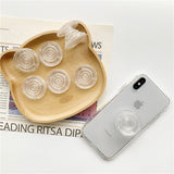 2pcs Transparent Phone Stand Grip Finger Ring Support Foldable Mobile Holder