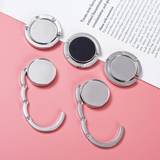 2pcs Foldable Round Blank Crystal Handbag Bag Hook