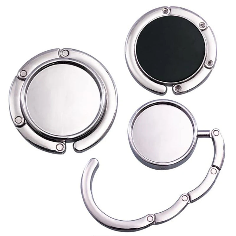 2pcs Foldable Round Blank Crystal Handbag Bag Hook