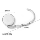 2pcs Foldable Round Blank Crystal Handbag Bag Hook