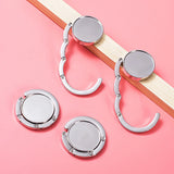 2pcs Foldable Round Blank Crystal Handbag Bag Hook