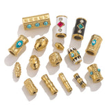 2pcs Gold-Plated Stainless Steel Tube Beads for Jewelry Making DIY