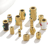 2pcs Gold-Plated Stainless Steel Tube Beads for Jewelry Making DIY