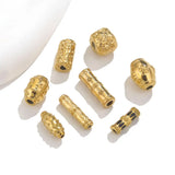 2pcs Gold-Plated Stainless Steel Tube Beads for Jewelry Making DIY
