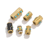 2pcs Gold-Plated Stainless Steel Tube Beads for Jewelry Making DIY