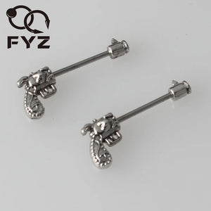 316L Surgical Steel Gun Barbell Nipple Ring 16 Bar Piercing Jewelry
