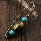 Retro Bead Brooch Sweater Shawl Clip Women Clothing Accessory