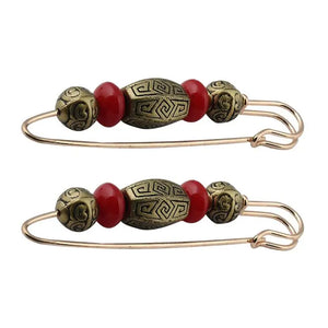Retro Bead Brooch Sweater Shawl Clip Women Clothing Accessory