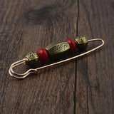 Retro Bead Brooch Sweater Shawl Clip Women Clothing Accessory