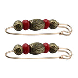 Retro Bead Brooch Sweater Shawl Clip Women Clothing Accessory