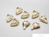 2pcs Zircon Crooked Heart Love Pendant DIY Earrings Accessories