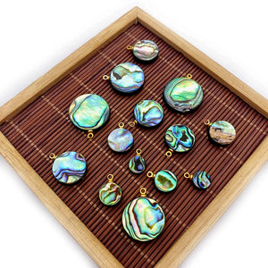 2pcs Abalone Shell Pendant for DIY Necklace Ladies Wedding Jewelry