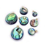 2pcs Abalone Shell Pendant for DIY Necklace Ladies Wedding Jewelry