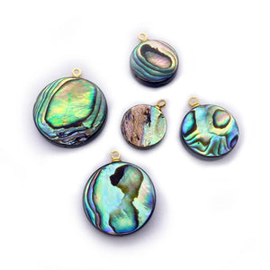 2pcs Abalone Shell Pendant for DIY Necklace Ladies Wedding Jewelry