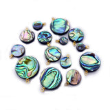 2pcs Abalone Shell Pendant for DIY Necklace Ladies Wedding Jewelry