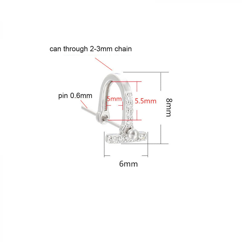 2pcs S925 Sterling Silver Pendant Buckle Jade Clip Buckle DIY Pendant Clasp