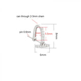 2pcs S925 Sterling Silver Pendant Buckle Jade Clip Buckle DIY Pendant Clasp