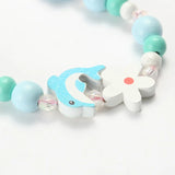 2pcs/Set Wood Beads Animal Pattern Jewelry for Kids Birthday Gift