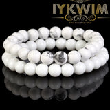 Natural Stone Turquoise Agate Bracelet Set for Men and Women