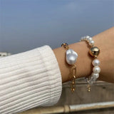 Pearl Star Beaded Bracelet Set Women Glamour Party Jewelry