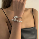 Pearl Star Beaded Bracelet Set Women Glamour Party Jewelry