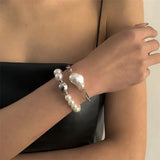 Pearl Star Beaded Bracelet Set Women Glamour Party Jewelry
