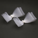 2pcs/Set Wedding Hair Clips Bow Bridal Headdress Prom Bride Barrettes Headwear
