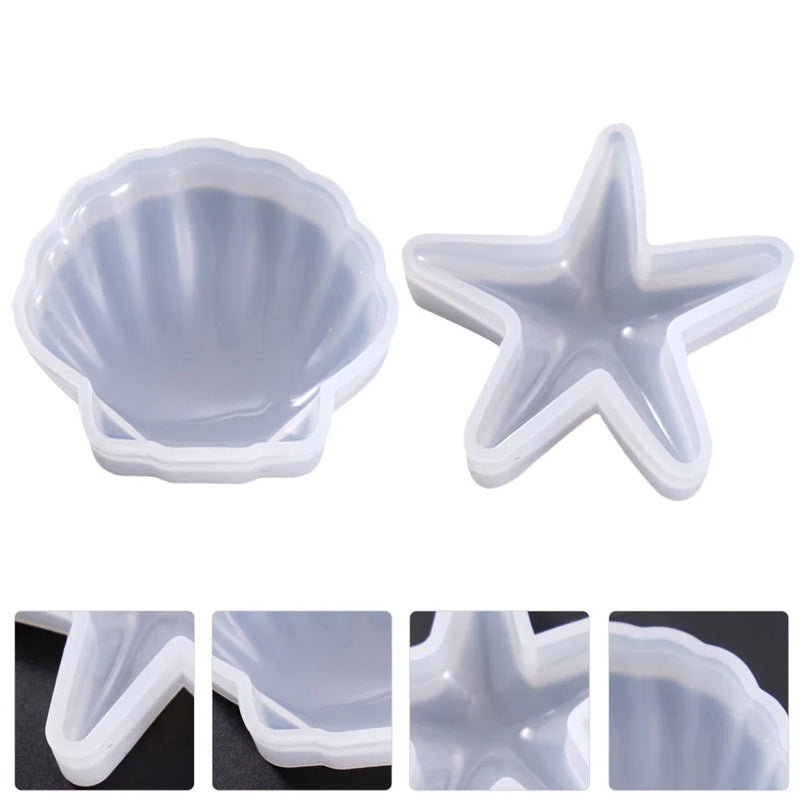 2pcs Silicone Ocean Molds Craft Star Shell Mold DIY Jewelry Mold