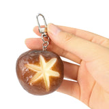 2pcs Mushroom Keychain Pendant Vegetable Agaric Charms Food Bag Bike Key Toy