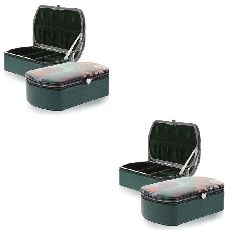 2pcs Small Travel Jewelry Box Portable Jewelry Organizer