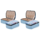 2pcs Travel Jewelry Box Portable Organizer Case for Women