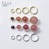 2pcs 925 Sterling Silver Bead Frame for Jewelry Making