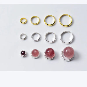 2pcs 925 Sterling Silver Bead Frame for Jewelry Making