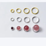 2pcs 925 Sterling Silver Bead Frame for Jewelry Making