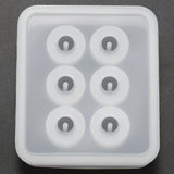 2pcs Sphere Ball Silicone Bead Molds with Holes for Jewelry Making