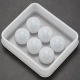 2pcs Sphere Ball Silicone Bead Molds with Holes for Jewelry Making