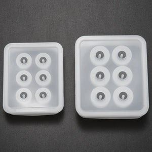 2pcs Sphere Ball Silicone Bead Molds with Holes for Jewelry Making