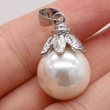 2pcs Shell Pendant Zinc Alloy Lace Pendant 16x16mm