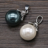 2pcs Shell Pendant Zinc Alloy Lace Pendant 16x16mm