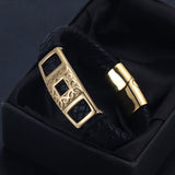2pcs Stainless Steel Punk Slide Beads for Leather Bracelets DIY Jewelry Making