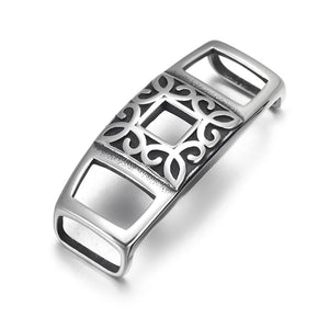 2pcs Stainless Steel Punk Slide Beads for Leather Bracelets DIY Jewelry Making