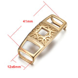 2pcs Stainless Steel Punk Slide Beads for Leather Bracelets DIY Jewelry Making