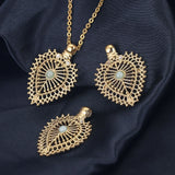 2pcs Boho Water Drop Flower Stone Charms Pendant DIY Necklace