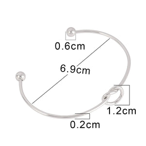 2pcs Stainless Steel Bracelet Open Bracelets DIY Expandable Bangle