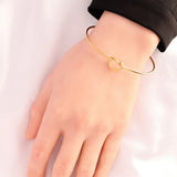 2pcs Stainless Steel Bracelet Open Bracelets DIY Expandable Bangle